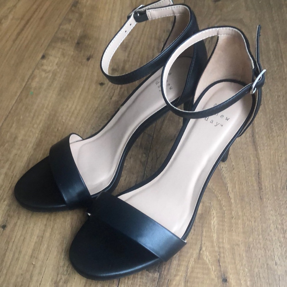Black Ankle Strap Heels